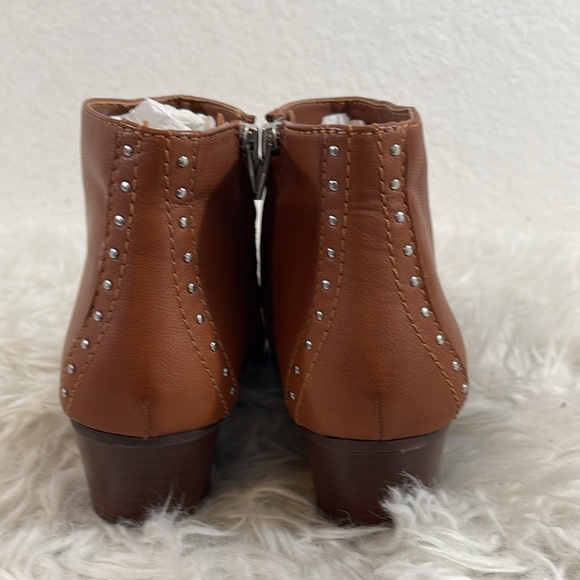 DOLCE VITA Tobin Studded Leather Bootie Brown Side Zip Size 6 NEW - Picture 5 of 16